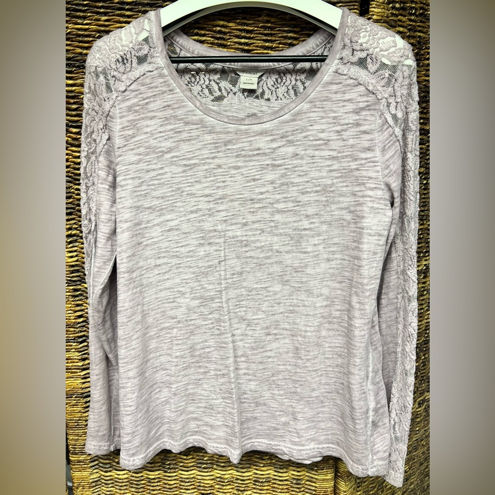 Ariat Lavender‎ Lace Top- Large
